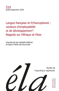 Etudes de linguistique appliquée - n°3-2024