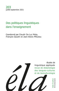 Études de linguistique appliquée - N°3/2021