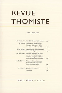 Revue thomiste - N°2/2009
