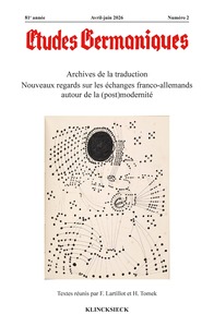 Études germaniques - N°2-2026