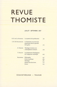 Revue thomiste - N°3/2007
