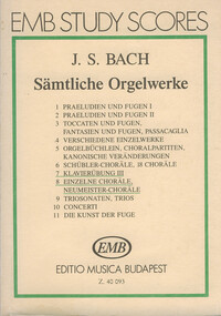 SAMTLICHE ORGELWERKE IV KLAVIERUBUNG III, SEPARAT ORGUE