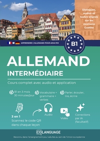 Apprendre l'allemand B1 intermédiaire. Cours complet avec audio et application