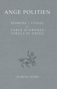 STANCES / STANZE ET FABLE D'ORPHEE / FABULA DI ORFEO - EDITION BILINGUE - ILLUSTRATIONS, NOIR ET BLA