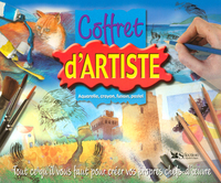 Coffret d'artiste Aquarelle, crayon, fusain, pastel