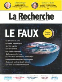 LA RECHERCHE N 582 : LE FAUX - JUILLET/SEPTEMBRE 2025