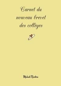 CARNET DU NOUVEAU BREVET DES COLLEGES