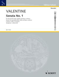 EDITION SCHOTT - SONATA - NO. 1 IN F MAJOR. SOPRANO- (TENOR-) RECORDER AND PIANO.