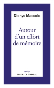 AUTOUR D'UN EFFORT DE MEMOIRE - SUR UNE LETTRE DE ROBERT ANT