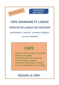 CRPE GRAMMAIRE ET LANGUE