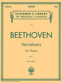 LUDWIG VAN BEETHOVEN: VARIATIONS FOR PIANO BOOK 1 PIANO