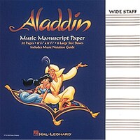 ALADDIN: MUSIC MANUSCRIPT PAPER - WIDE STAFF PAPETERIE