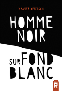 Homme noir sur fond blanc