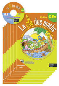 La clé des maths CE2, Pack de 10 fichiers élève + cédérom