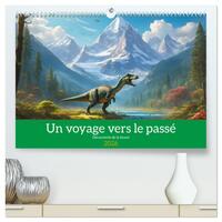 Un voyage vers le passé - Découverte de la faune  (Calendrier mural 2026 DIN A2 vertical) calendrier de bureau