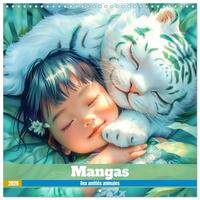 Mangas - Des amitiés animales (Calendrier mural carré 2026 30x30 cm) Calendrier double avec une page pour vos prises de notes