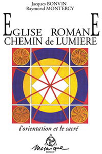 Église romane. chemin de lumière