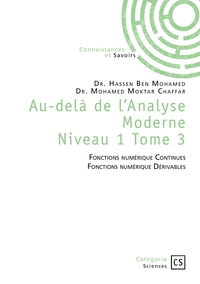 Au-delà de l'Analyse Moderne - Tome 3