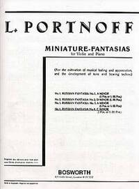 LEO PORTNOFF: RUSSIAN FANTASIA NO.4 E MINOR FOR VIOLIN AND PIANO
