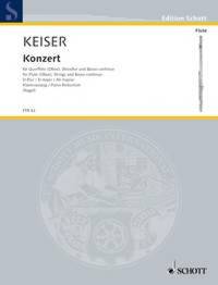 EDITION SCHOTT - CONCERTO D MAJOR - FLUTE (OBOE), STRINGS AND BASSO CONTINUO. REDUCTION POUR PIANO A