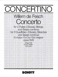 CONCERTO G MAJOR - OP. 10/8. 2 FLUTES (OBOES), STRINGS AND BASSO CONTINUO. PARTITION.