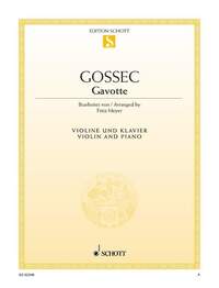 GAVOTTE - VIOLIN AND PIANO.
