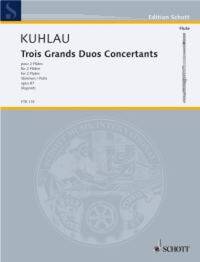 EDITION SCHOTT - THREE GRANDS DUOS CONCERTANTS - OP. 87. 2 FLUTES. PARTITION D'EXECUTION.