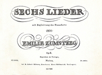 6 Lieder mit Begleitung des Pianoforte