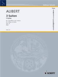 EDITION SCHOTT - THREE SUITES - OP. 15. 2 FLUTES (VIOLINS). PARTITION D'EXECUTION.
