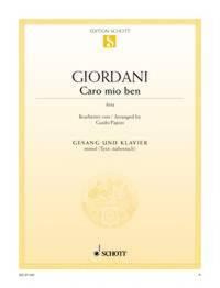 CARO MIO BEN - ARIA. MEDIUM VOICE AND PIANO. MOYENNE.