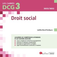 DCG 3 - DROIT SOCIAL - COURS ET APPLICATIONS CORRIGEES