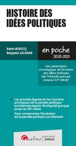 HISTOIRE DES IDEES POLITIQUES - LES PRINCIPAUX COURANTS DE LA PENSEE POLITIQUE OCCIDENTALE DEPUIS L'