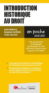 INTRODUCTION HISTORIQUE AU DROIT