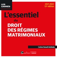 L'ESSENTIEL DU DROIT DES REGIMES MATRIMONIAUX