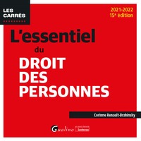 L'ESSENTIEL DU DROIT DES PERSONNES