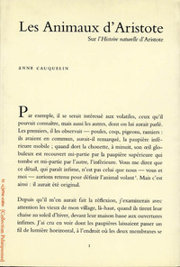 Les Animaux d’Aristote