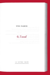 O, L'OEUF - YVES NAMUR  - COLLECTION " POIESIS "