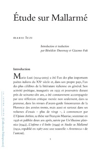 ETUDE SUR MALLARME