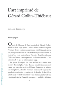 L' ART IMPRIME DE GERARD COLLIN-THIEBAUT