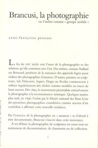 BRANCUSI / LA PHOTOGRAPHIE