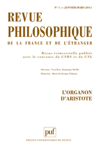 Revue philosophique 2011, t. 136 (1)