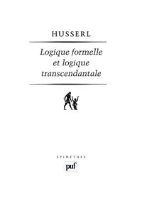 Logique formelle et logique transcendantale