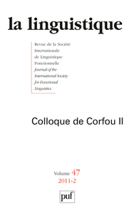 linguistique 2011, vol. 47 (2)