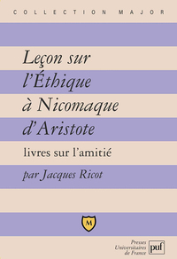 LECON SUR L'ETHIQUE A NICOMAQUE D'ARISTOTE