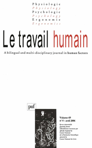 travail humain 2006, vol. 69 (4)