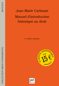 manuel d'introduction historique au droit (3e ed)