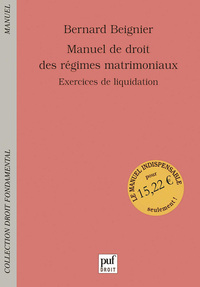 Manuel de droit des régimes matrimoniaux