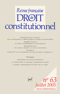 RFDC 2005, n° 63