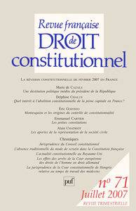 RFDC 2007, n° 71