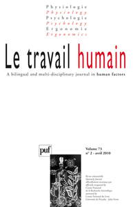 travail humain 2010, vol. 73 (2)